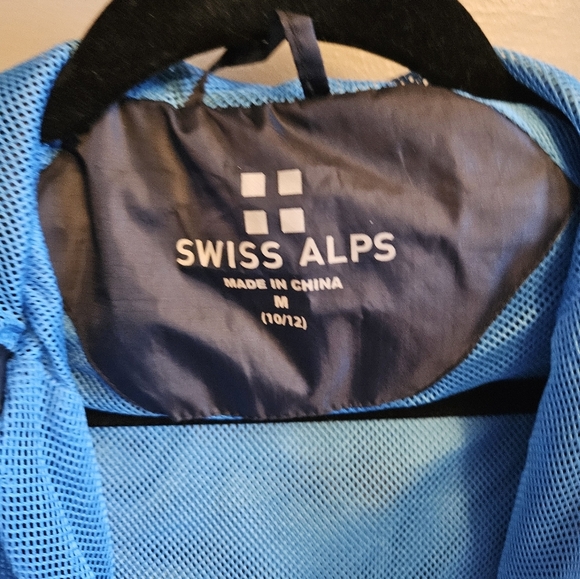 Kids Swiss Alps Lightweight Windbreaker Jacket with Hood M (10/12) - Picture 3 of 3
